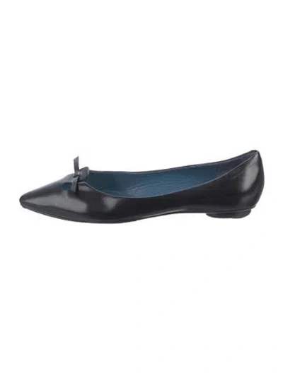 Pre-owned Marc Jacobs Leather Ballet Flats In Blue