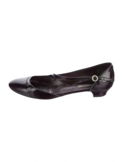 Pre-owned Marc Jacobs Leather Ballet Flats In Brown