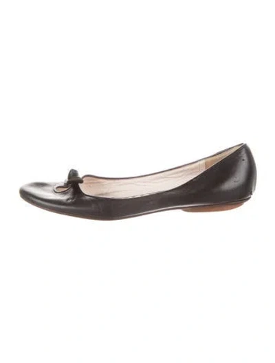 Pre-owned Marc Jacobs Leather Ballet Flats In Brown