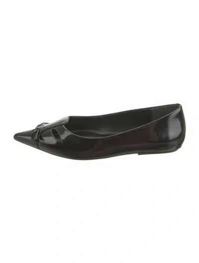 Pre-owned Marc Jacobs Leather Ballet Flats In Green