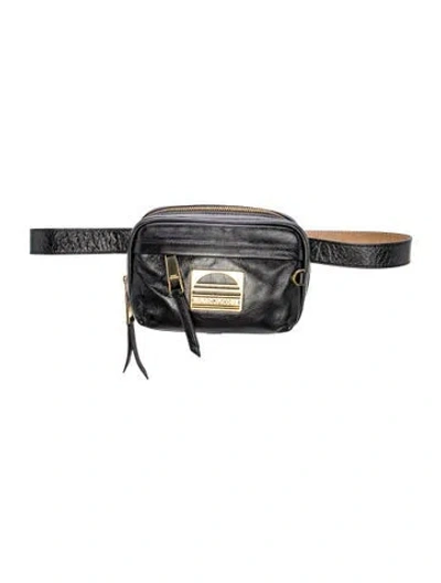 Pre-owned Marc Jacobs Leather Belt Bag In Black