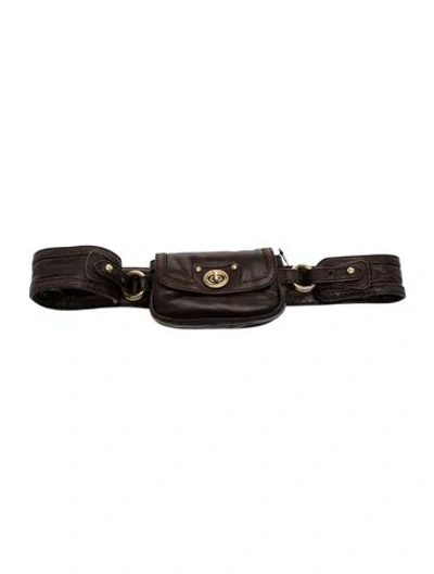 Pre-owned Marc Jacobs Leather Belt Bag W/ Tags In Brown