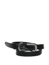 Marc Jacobs Leather Belt In Black
