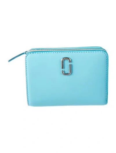 Pre-owned Marc Jacobs Leather Bifold Wallet In Blue