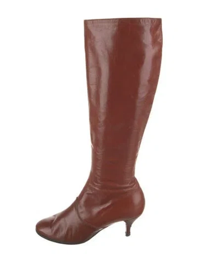 Pre-owned Marc Jacobs Leather Boots In Brown