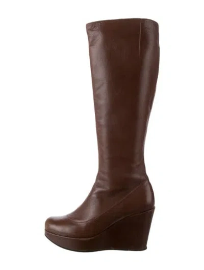 Pre-owned Marc Jacobs Leather Boots In Brown