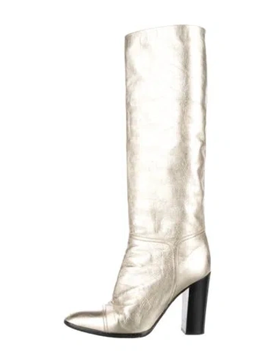Pre-owned Marc Jacobs Leather Boots In Gold