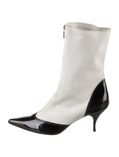 Pre-owned Marc Jacobs Leather Boots In White
