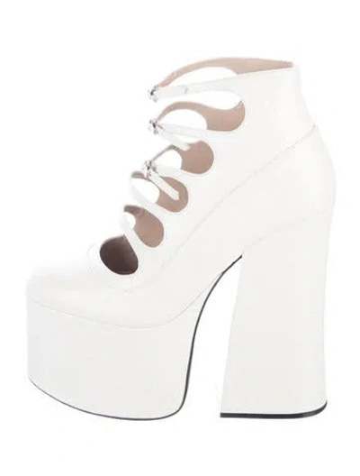 Pre-owned Marc Jacobs Leather Boots In White