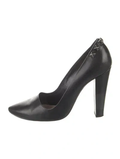 Pre-owned Marc Jacobs Leather Bow Accents Pumps In Black