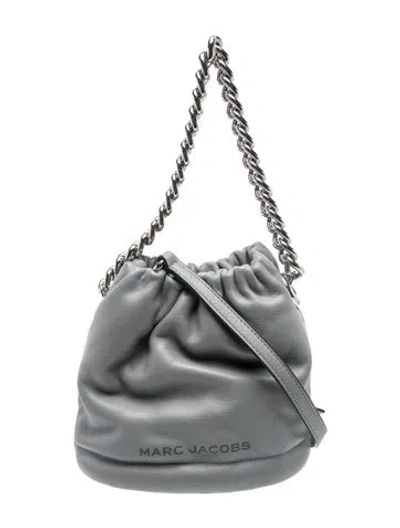 Pre-owned Marc Jacobs Leather Bucket Bag In Grey