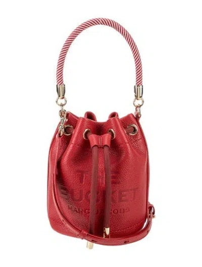 Pre-owned Marc Jacobs Leather Bucket Bag In Red