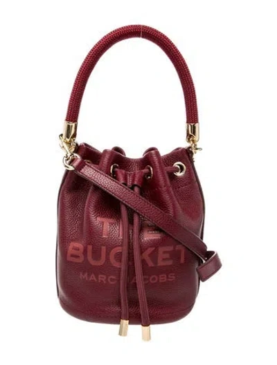 Pre-owned Marc Jacobs Leather Bucket Bag In Red
