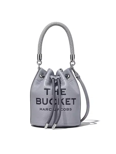 Marc Jacobs Leather Bucket Bag In Wolf Grey