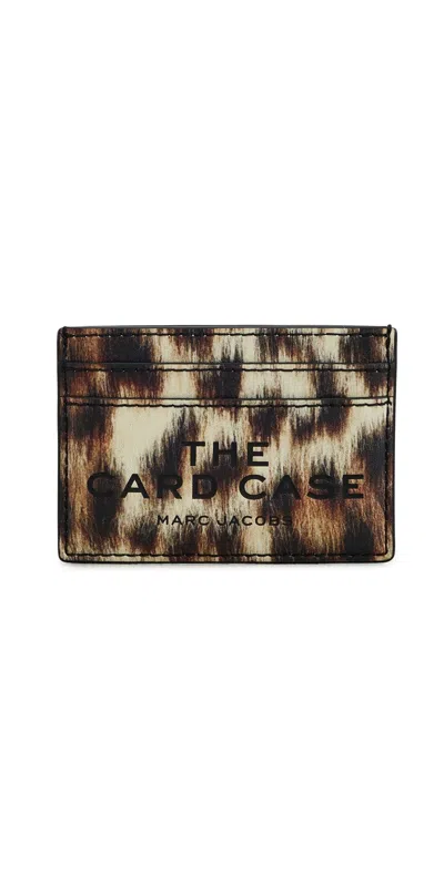 Marc Jacobs Leather Card Case Brown Multi