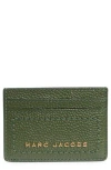 Marc Jacobs Leather Card Case In Green