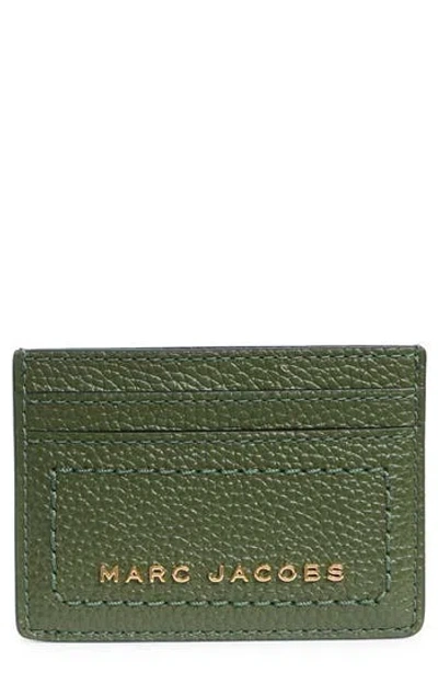 Marc Jacobs Leather Card Case In Green