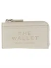 Marc Jacobs Compact Cow Leather Wallet With Multiple Card Slots In Neutral