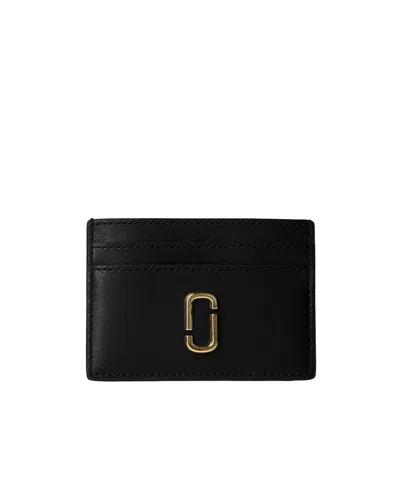 Marc Jacobs Leather Card Holder In Black