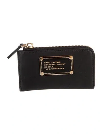 Pre-owned Marc Jacobs Leather Card Holder In Black