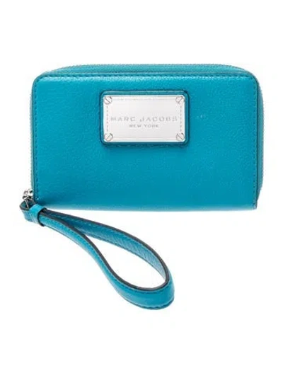 Pre-owned Marc Jacobs Leather Card Holder In Blue