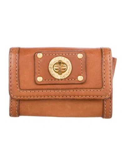 Pre-owned Marc Jacobs Leather Card Holder In Brown