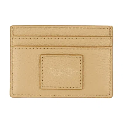 Marc Jacobs Leather Card Holder Card Case In Beige