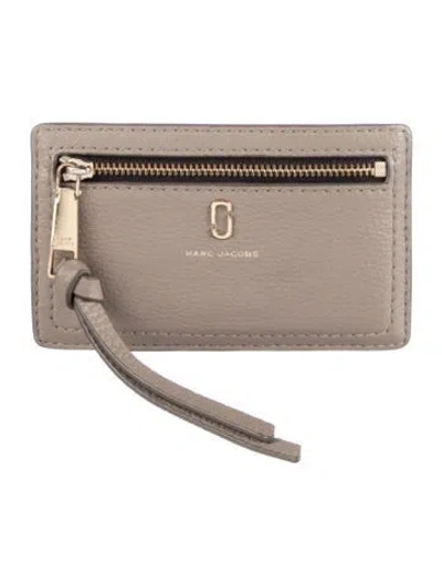 Pre-owned Marc Jacobs Leather Card Holder In Neutrals