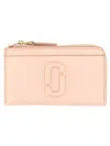 Marc Jacobs The Covered J Marc Top Zip Mutil Wallet In Pink