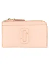Marc Jacobs The Covered J Marc Top Zip Mutil Wallet In Pink