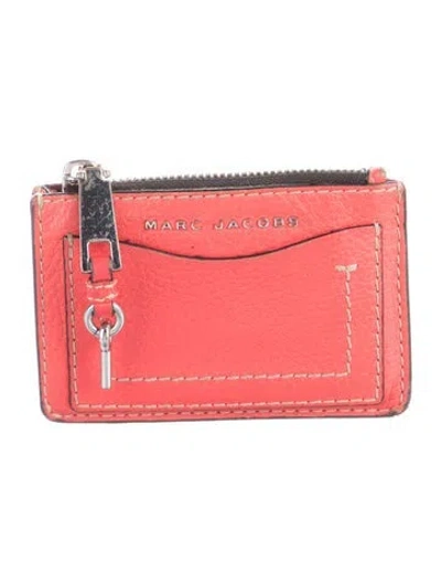 Pre-owned Marc Jacobs Leather Card Holder In Red