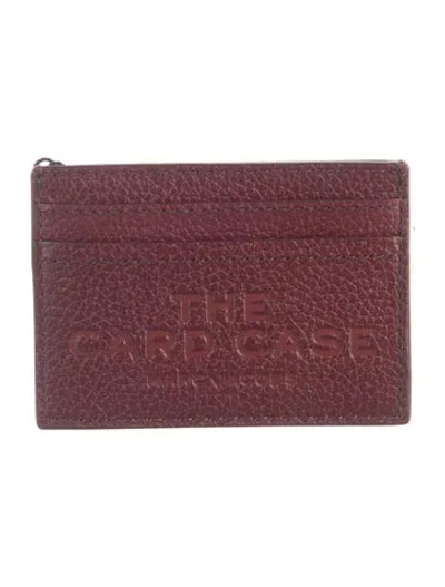 Pre-owned Marc Jacobs Leather Card Holder W/ Tags In Burgundy