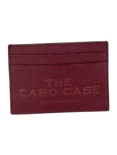 Pre-owned Marc Jacobs Leather Card Holder W/ Tags In Burgundy