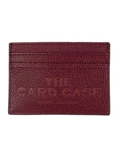 Pre-owned Marc Jacobs Leather Card Holder W/ Tags In Burgundy