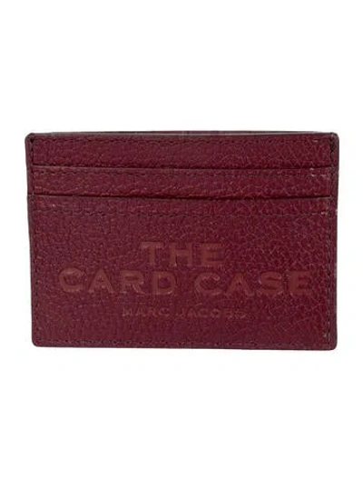 Pre-owned Marc Jacobs Leather Card Holder W/ Tags In Burgundy