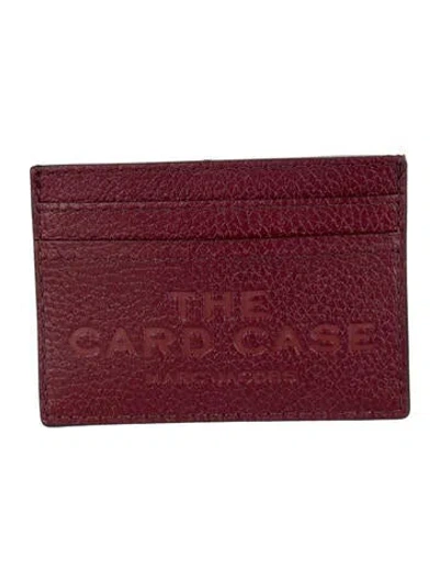 Pre-owned Marc Jacobs Leather Card Holder W/ Tags In Burgundy