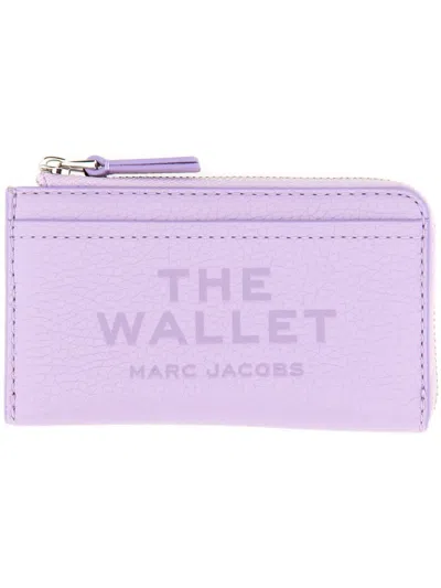 Marc Jacobs Leather Card Holder In Wisteria