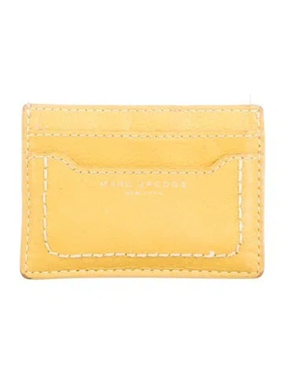 Pre-owned Marc Jacobs Leather Card Holder In Yellow