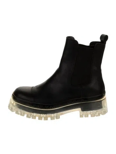 Pre-owned Marc Jacobs Leather Chelsea Boots In Black