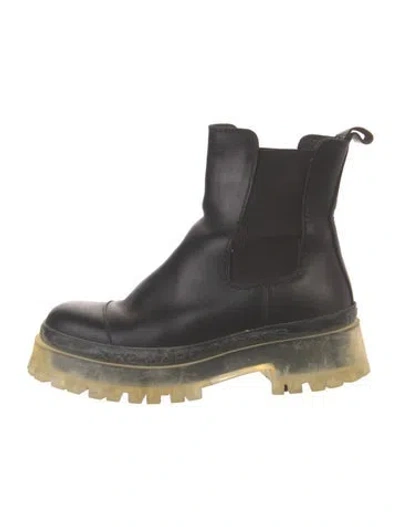 Pre-owned Marc Jacobs Leather Chelsea Boots In Black