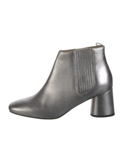 Pre-owned Marc Jacobs Leather Chelsea Boots In Silver