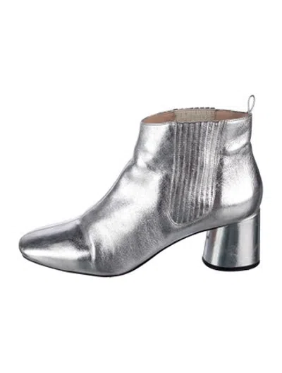 Pre-owned Marc Jacobs Leather Chelsea Boots In Silver