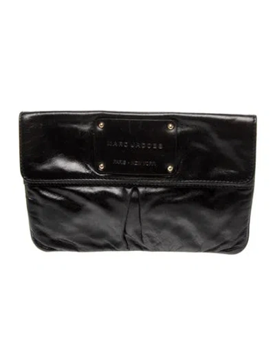 Pre-owned Marc Jacobs Leather Clutch In Black