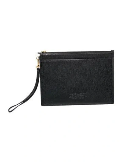 Pre-owned Marc Jacobs Leather Clutch In Black