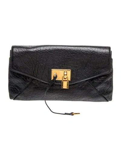 Pre-owned Marc Jacobs Leather Clutch In Black