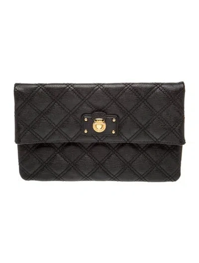 Pre-owned Marc Jacobs Leather Clutch In Black