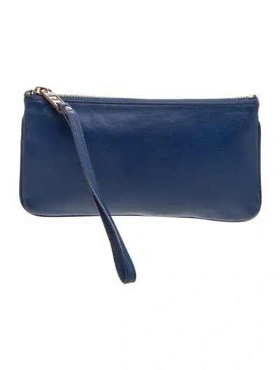 Pre-owned Marc Jacobs Leather Clutch In Blue