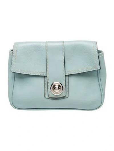 Pre-owned Marc Jacobs Leather Clutch In Blue
