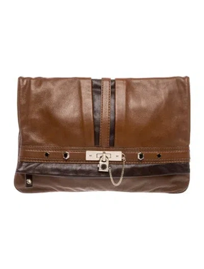 Pre-owned Marc Jacobs Leather Clutch In Brown