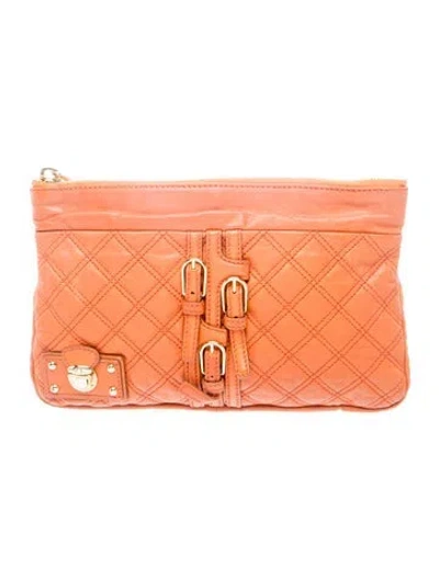 Pre-owned Marc Jacobs Leather Clutch In Brown